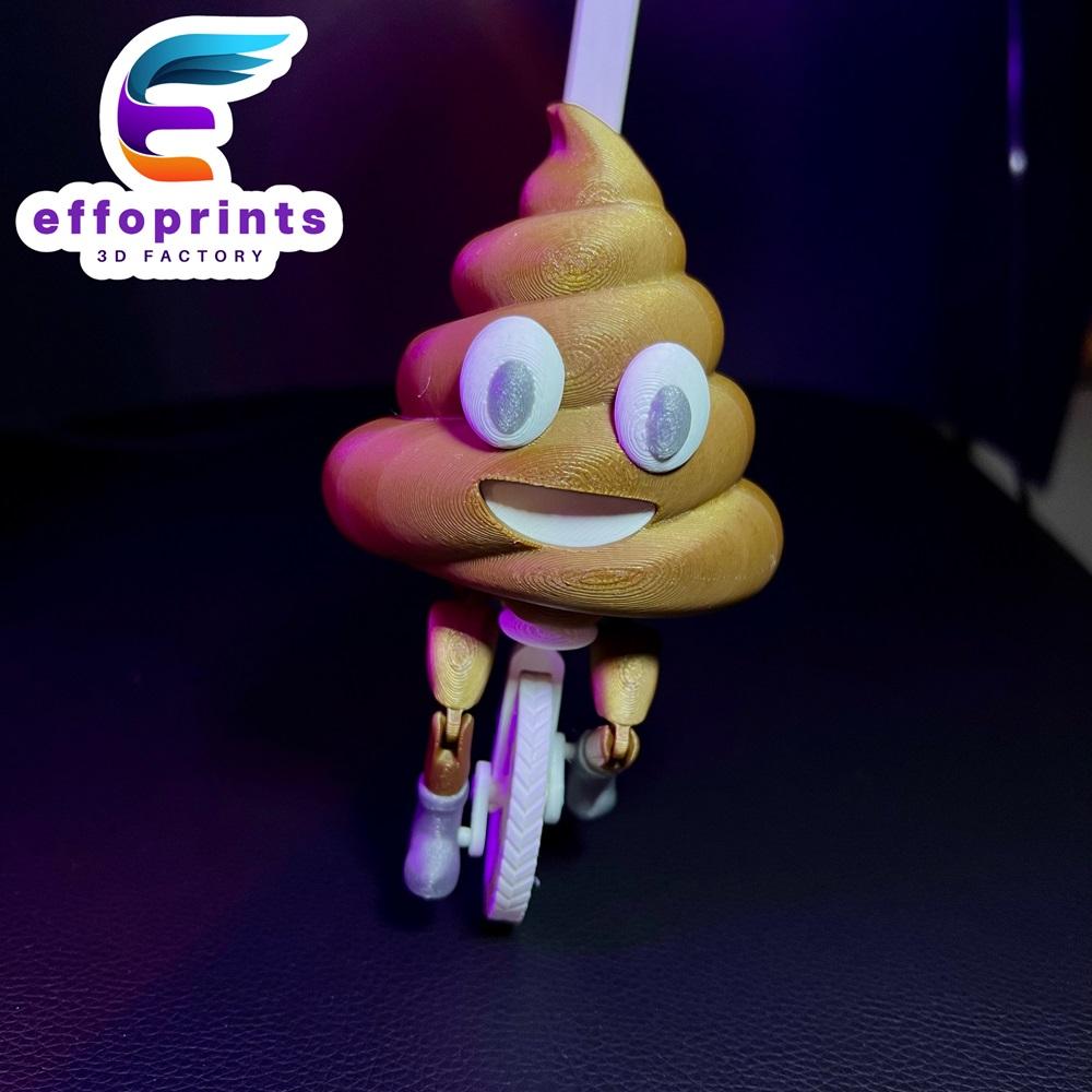 Poop Riding On Toilet Paper Hanger Gadget 3d model