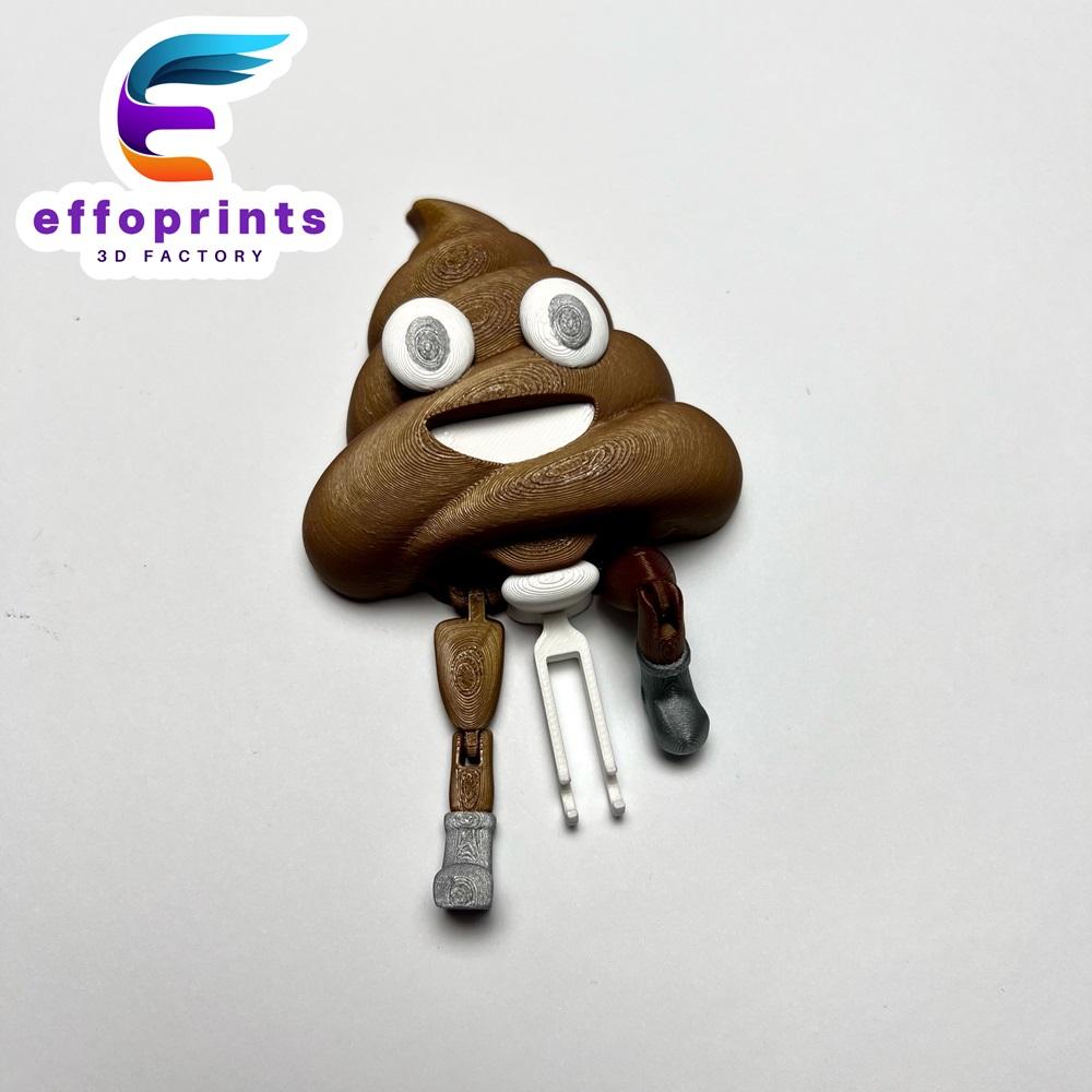 Poop Riding On Toilet Paper Hanger Gadget 3d model