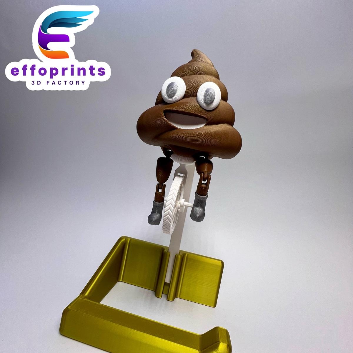 Poop Riding On Toilet Paper Hanger Gadget 3d model