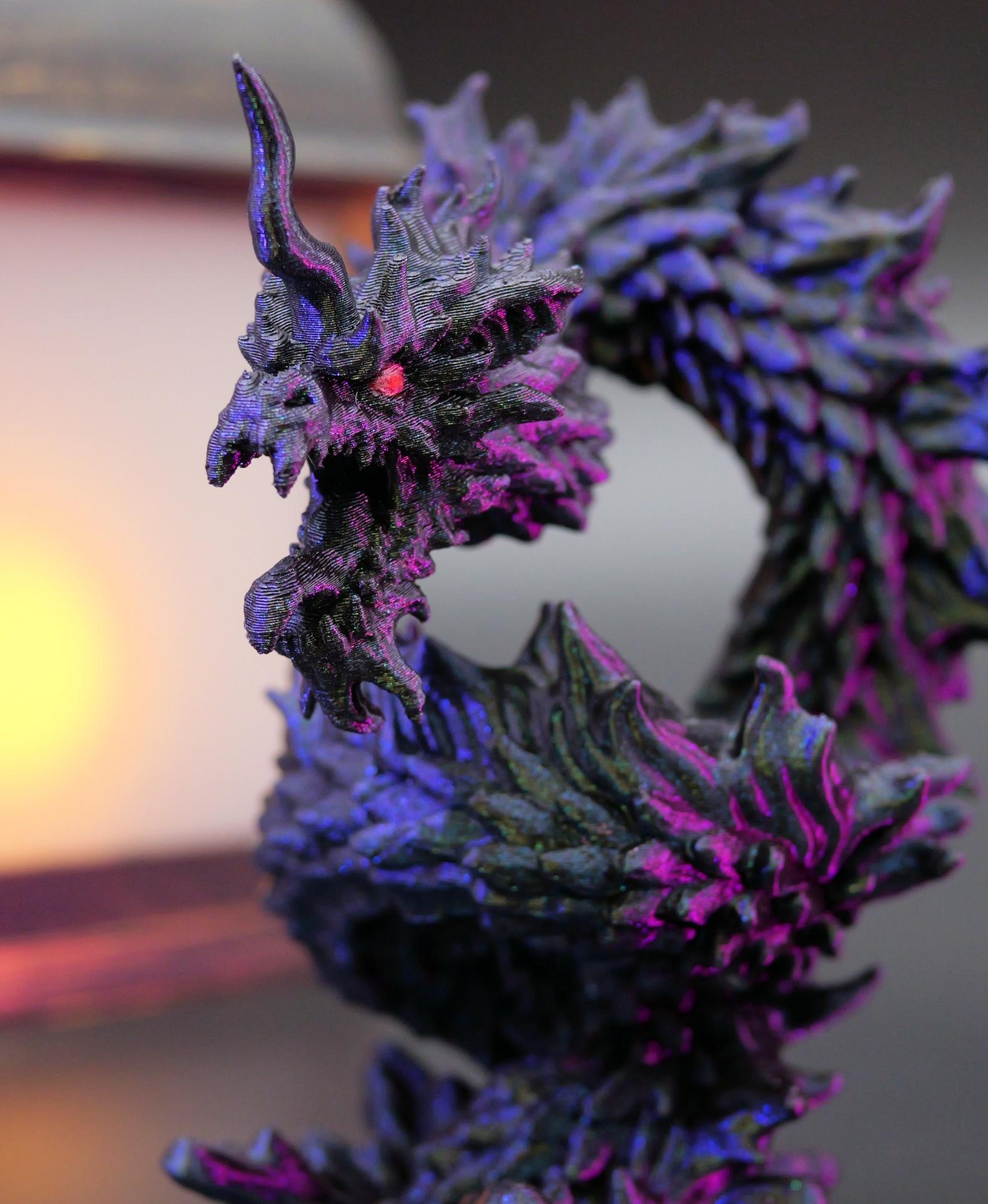 Barba - Barba Dragon FDM Printed in Burnt Titanium with PETG Supports - 3d model