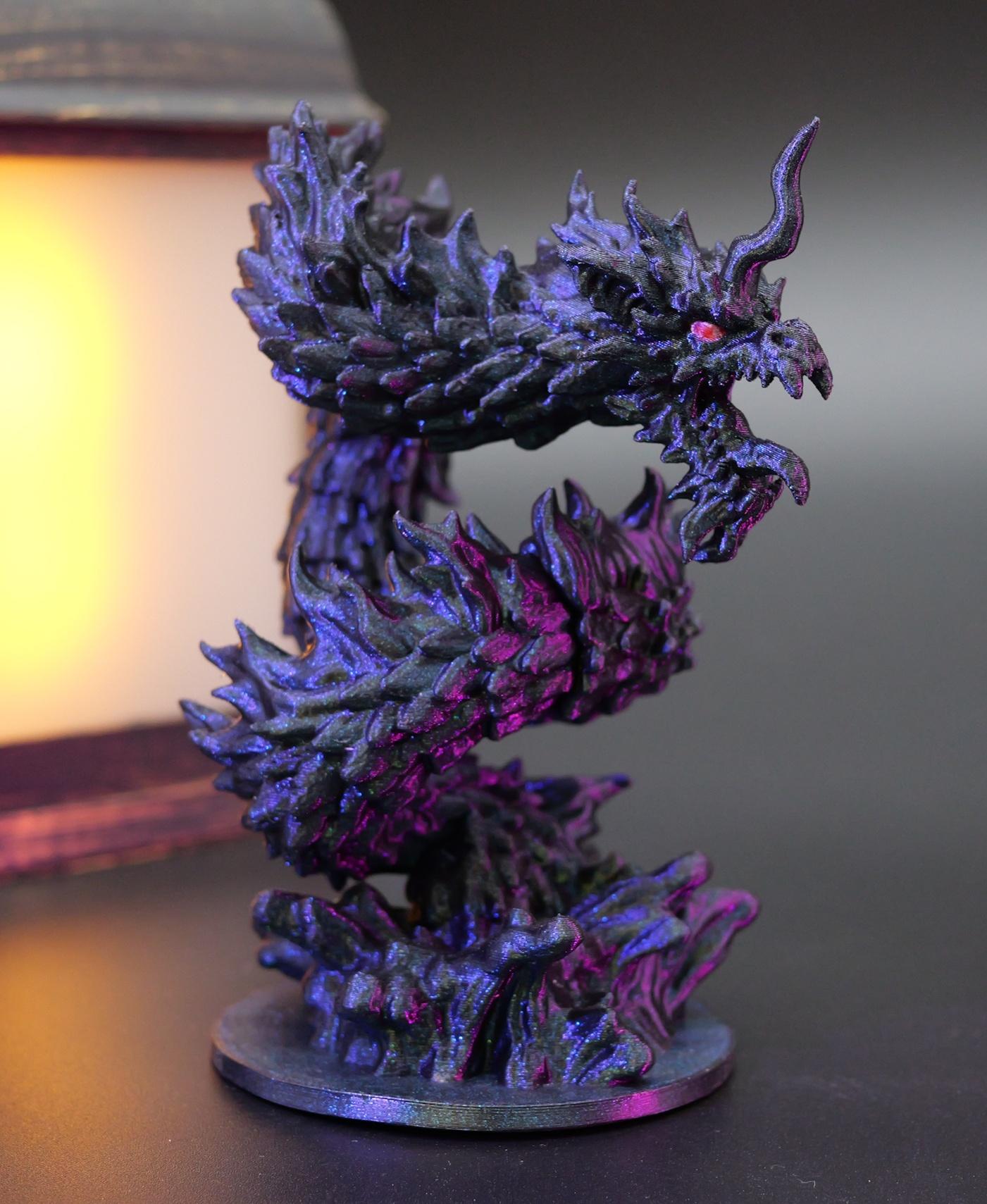 Barba - Barba Dragon FDM Printed in Burnt Titanium with PETG Supports - 3d model