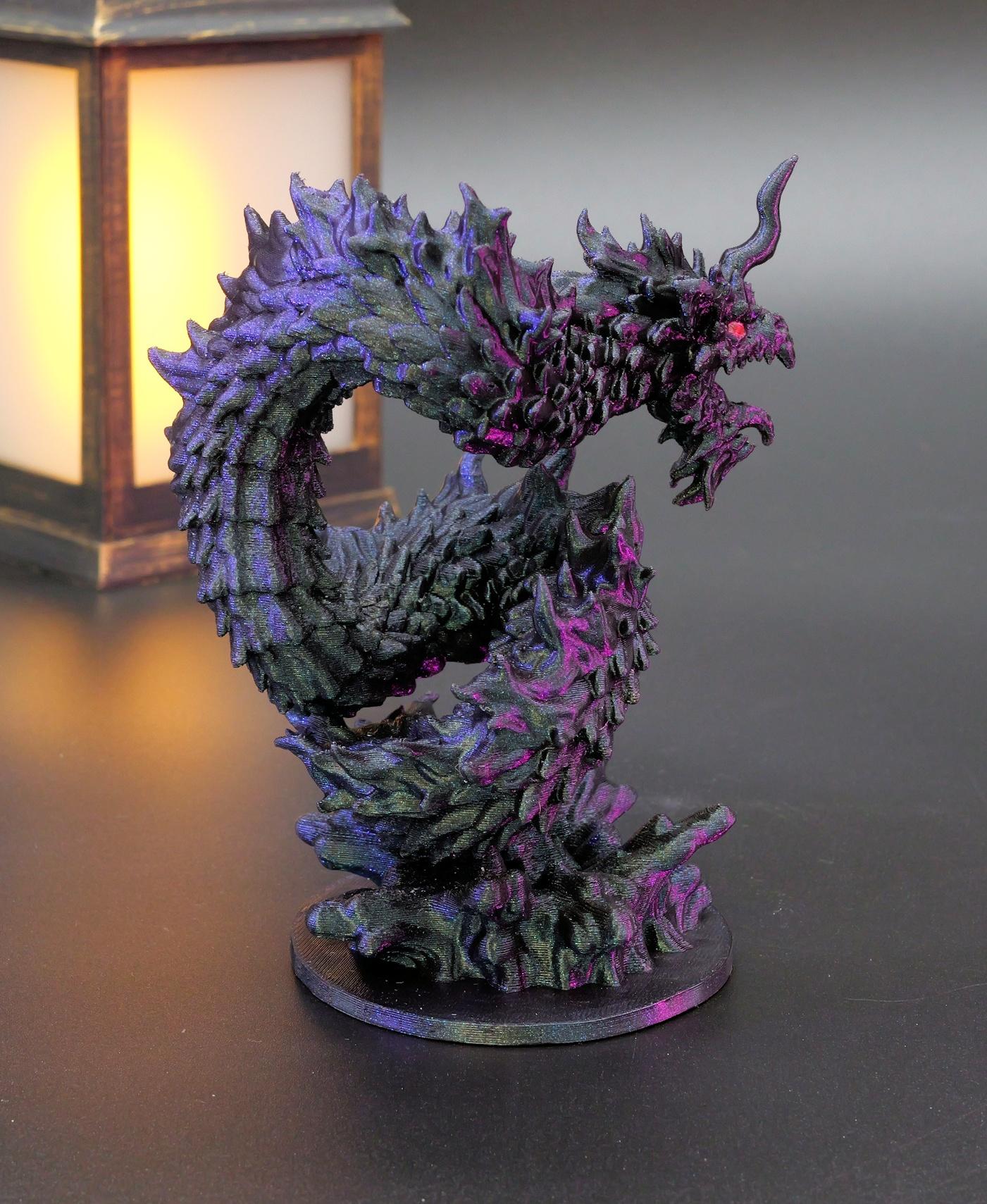 Barba - Barba Dragon FDM Printed in Burnt Titanium with PETG Supports - 3d model