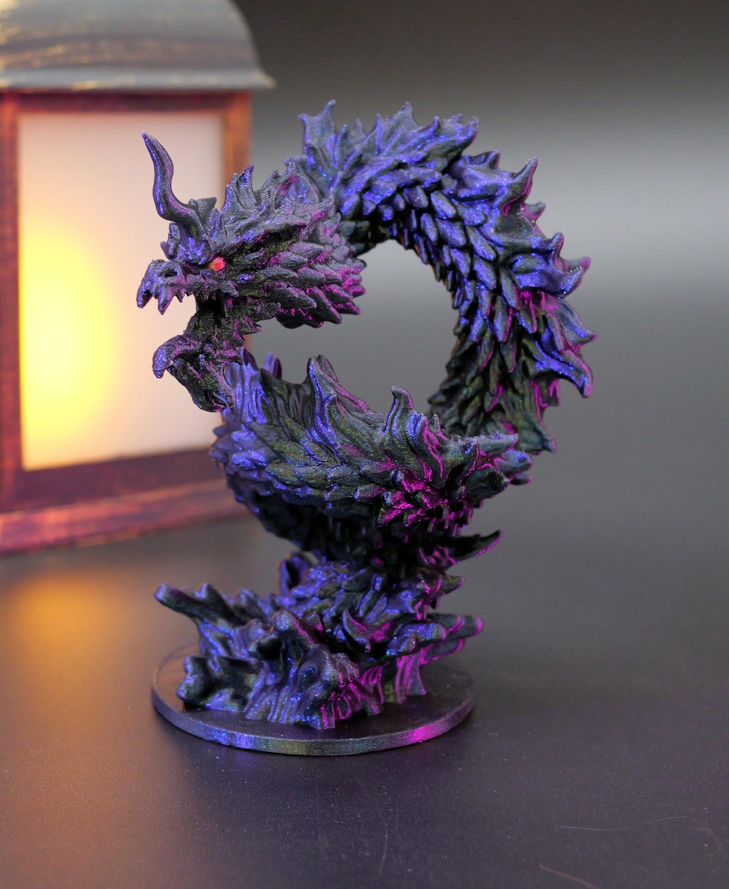 Barba - Barba Dragon FDM Printed in Burnt Titanium with PETG Supports - 3d model