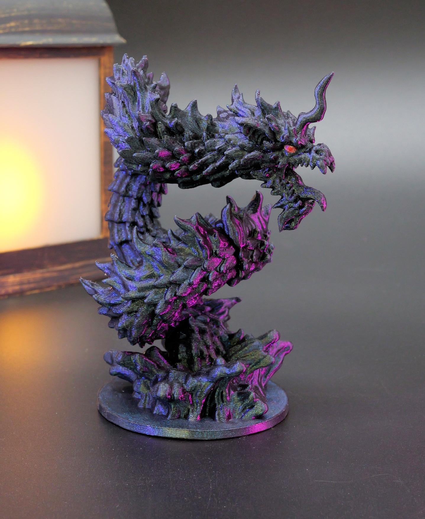 Barba - Barba Dragon FDM Printed in Burnt Titanium with PETG Supports - 3d model