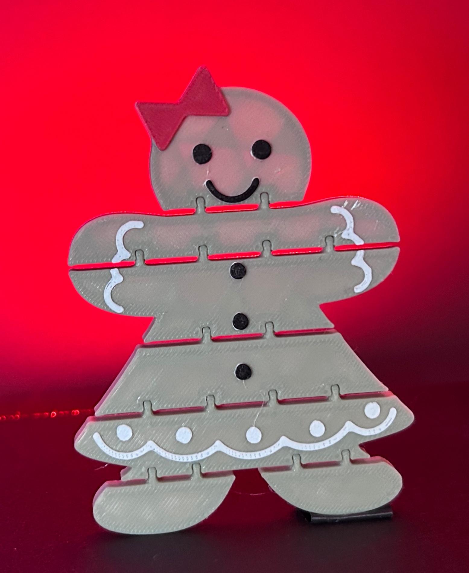 Gingerbread woman flexi 3d model