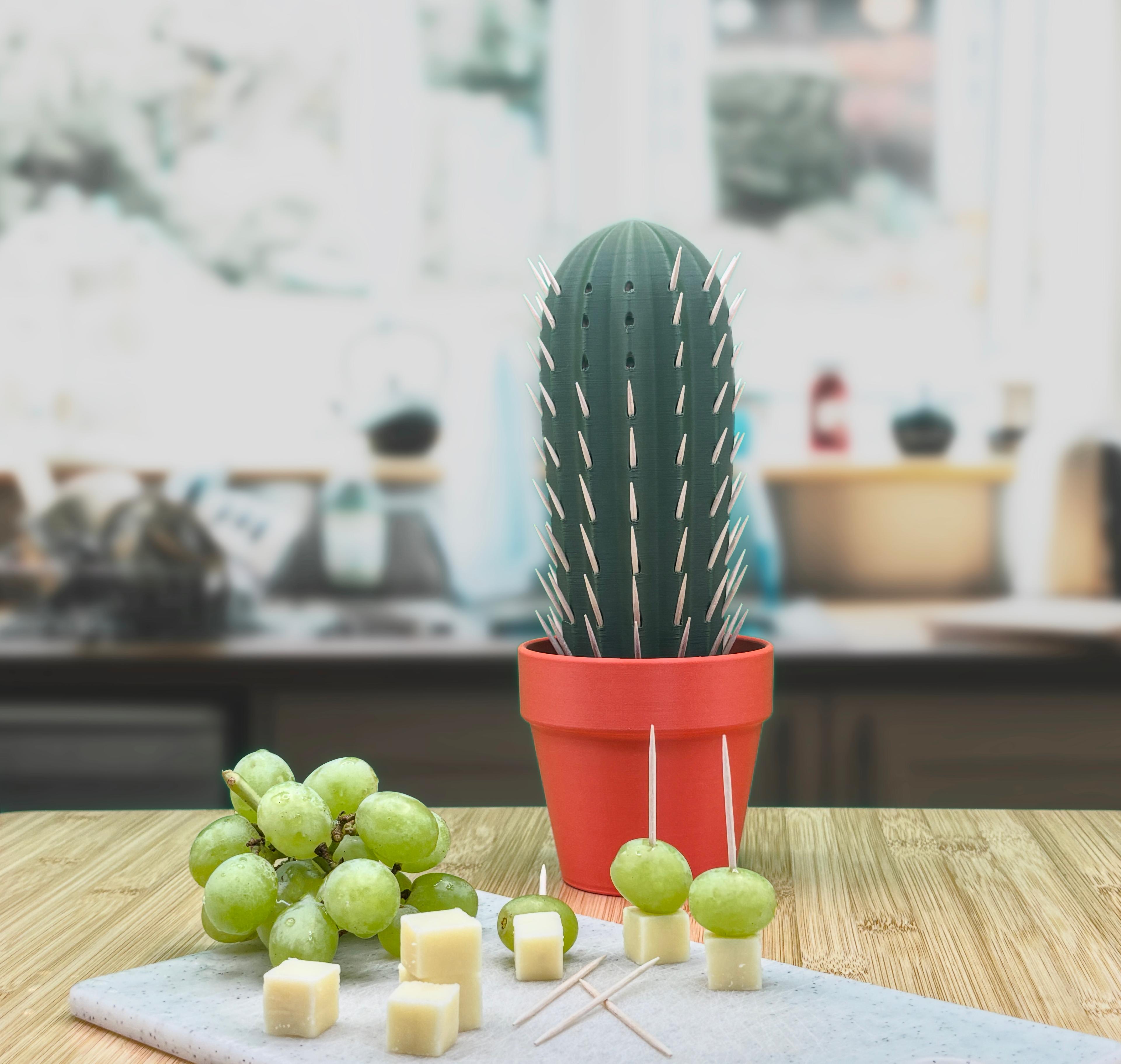 Cactus Toothpick holder - My version of ForgeCores Cactus Toothpick Holder I love it! - 3d model