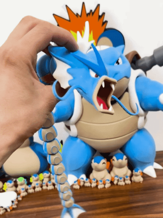 Articulated Pokémon - Gyarados  3d model