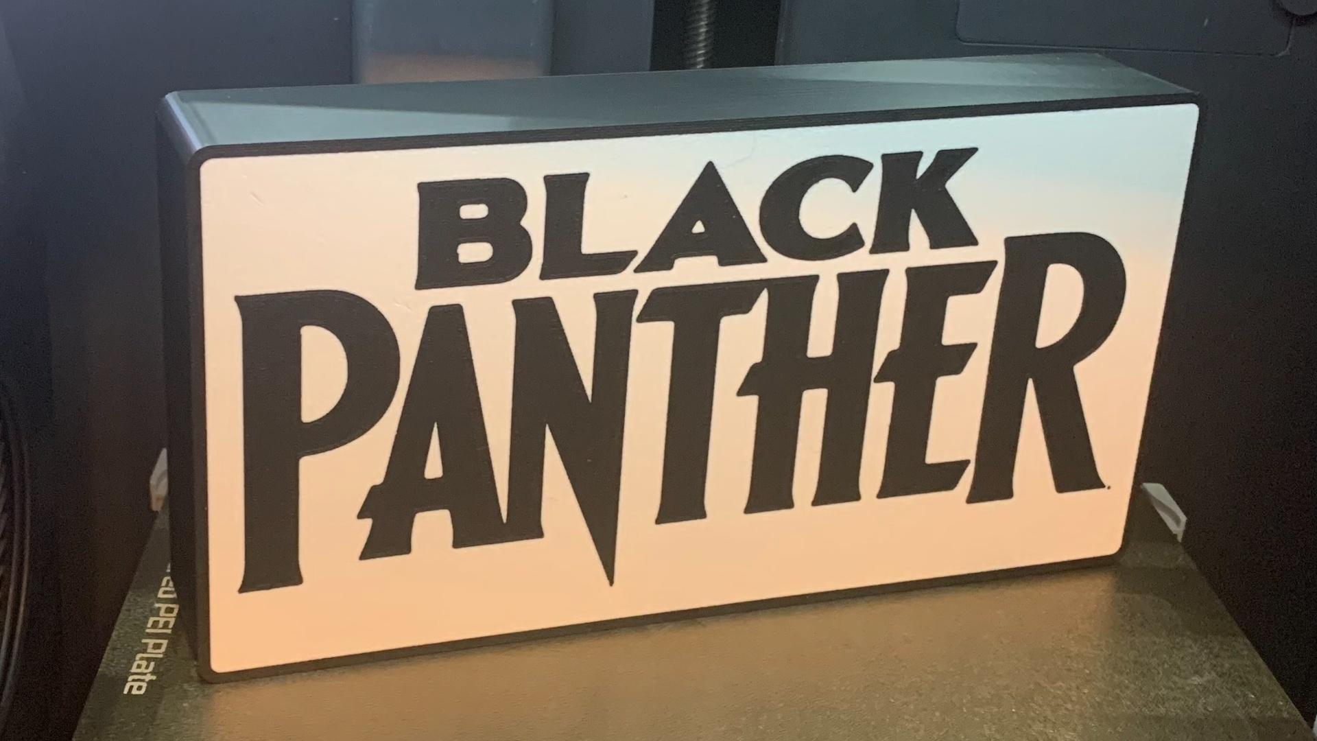 Black Panther light box.3mf 3d model