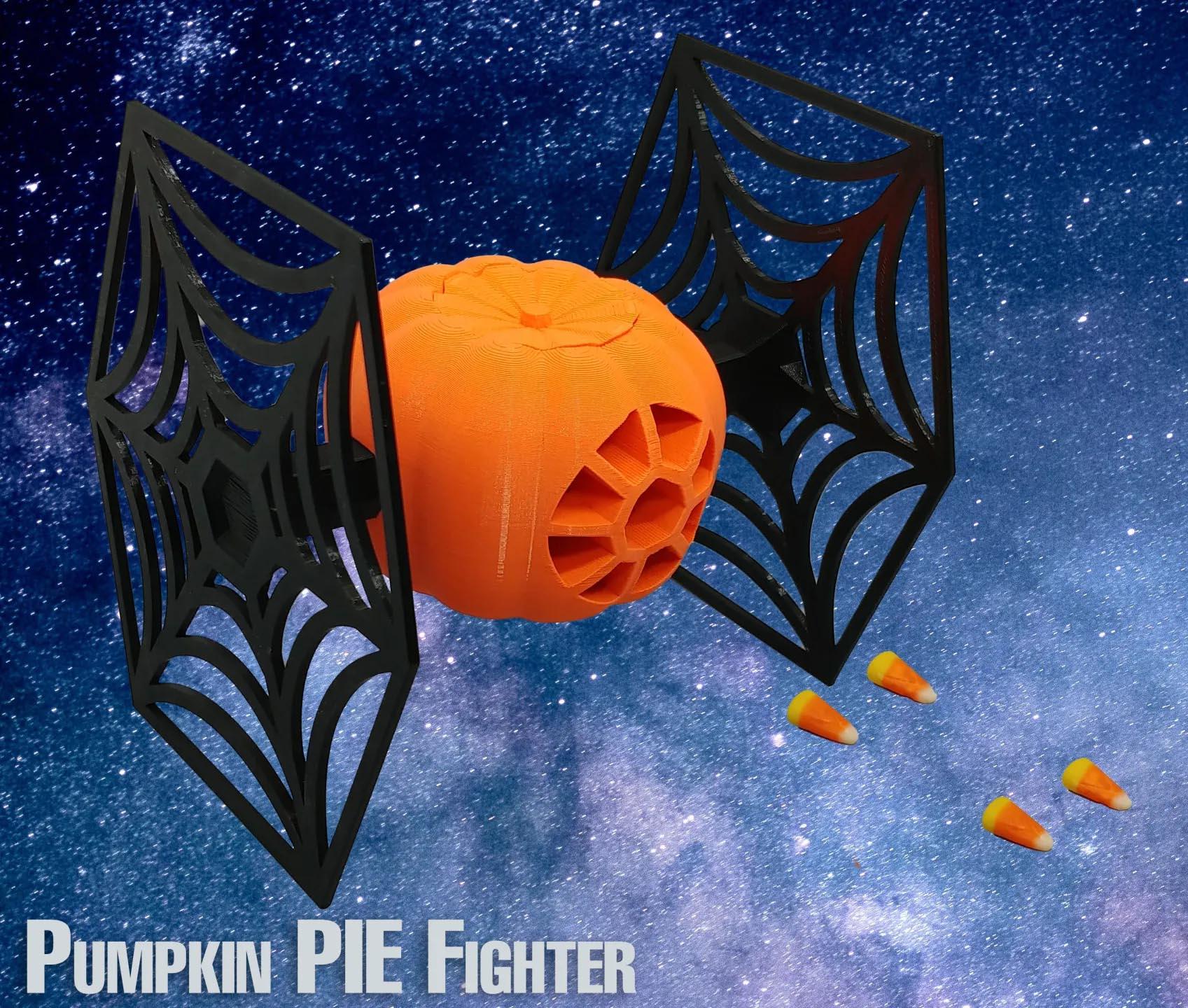 Pumpkin PIE Fighter (Halloween Themed Star Wars TIE Fighter)  3d model