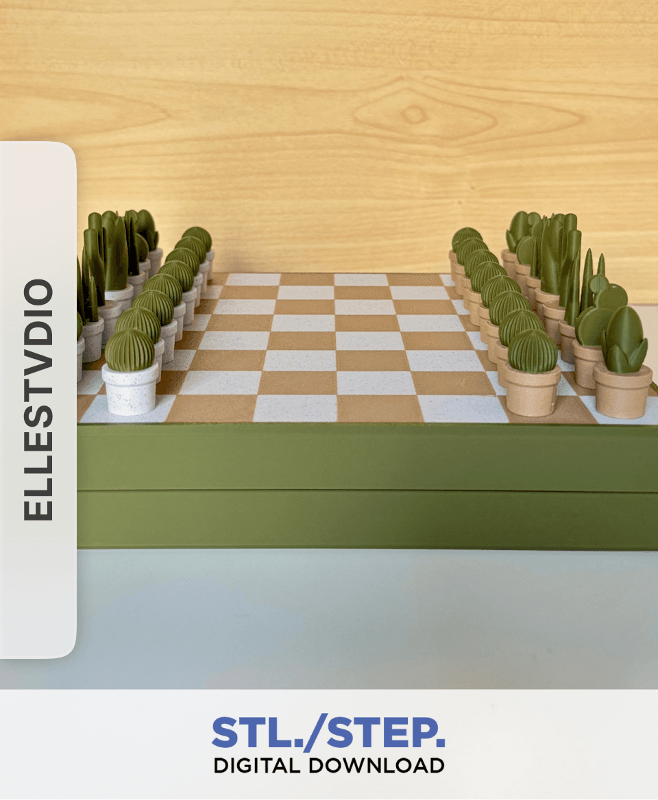 Chessactus: Chess Set by elleSTVDIO 3d model