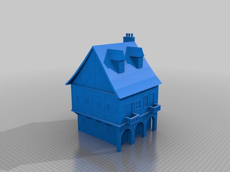 Another Tudor style house for wargaming 3d model