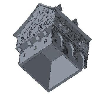 Another Tudor style house for wargaming 3d model