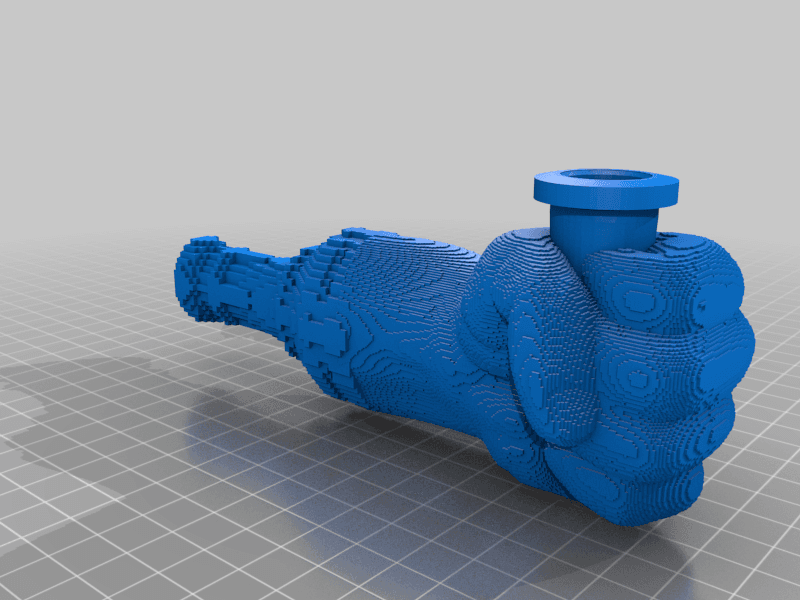 Voxel Fist 420 Pipe  3d model