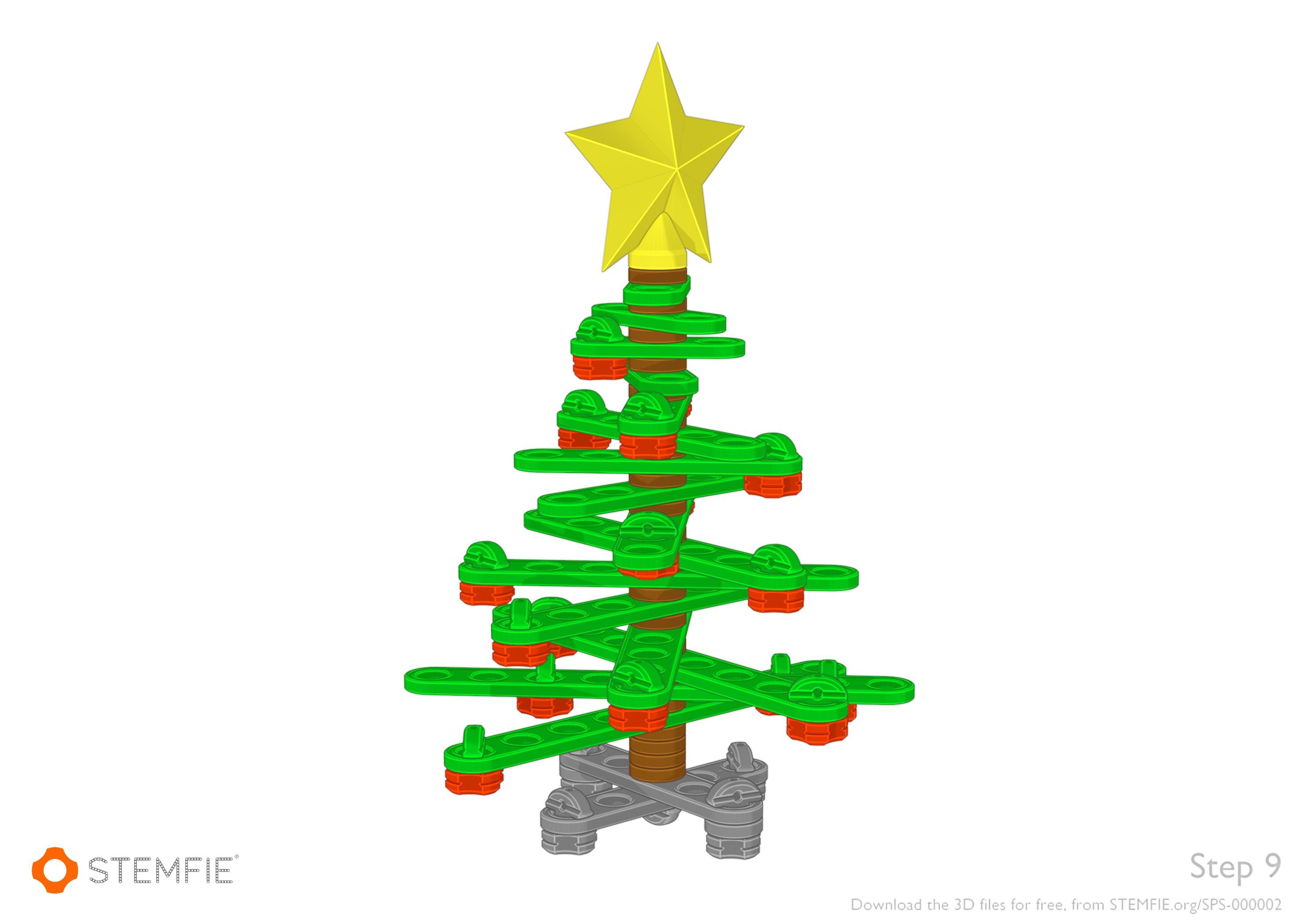 STEMFIE Desktop Christmas Tree (SPS-000002).stl 3d model