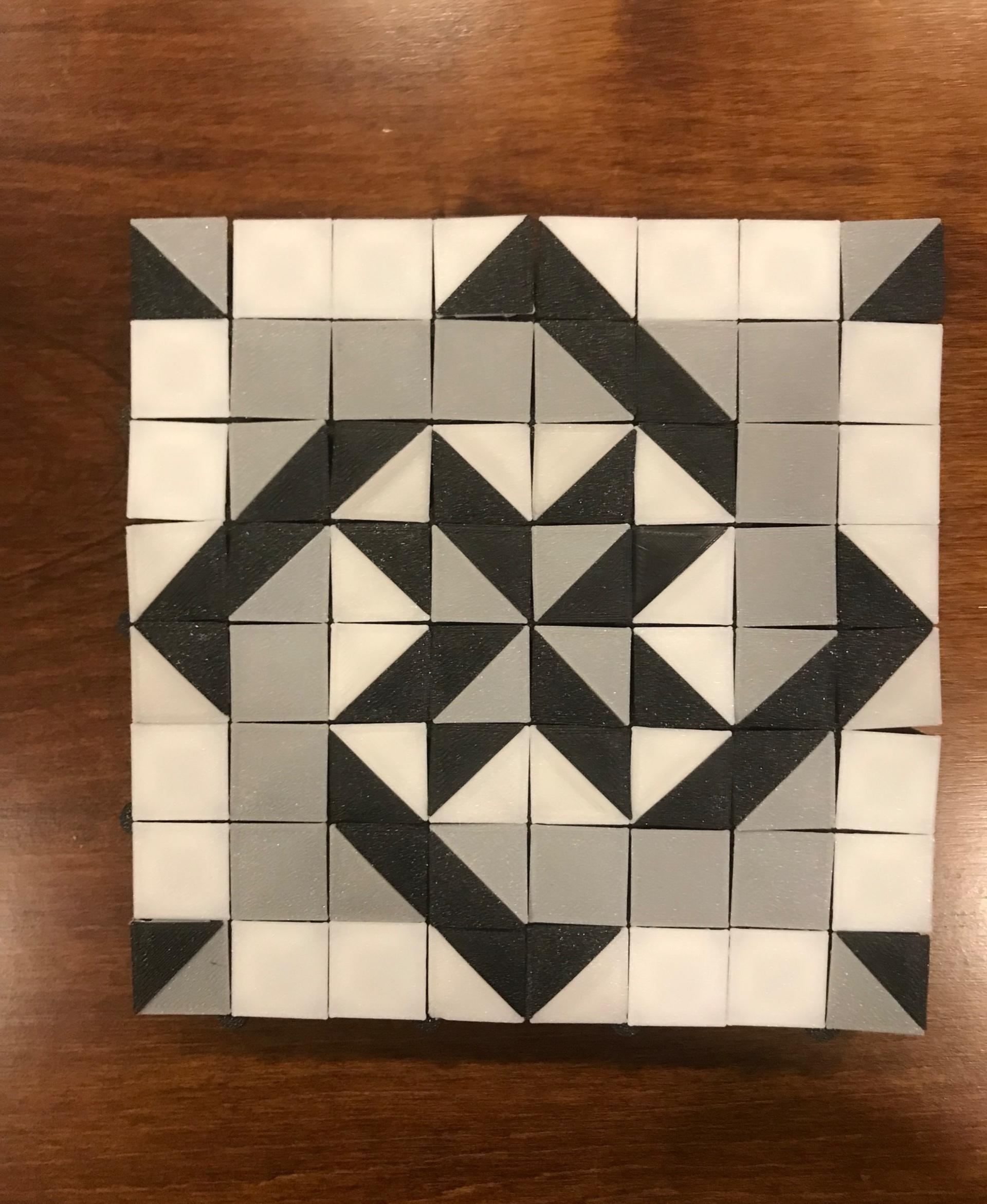 Auxetic Tile // 18mm Diagonal Split 3d model