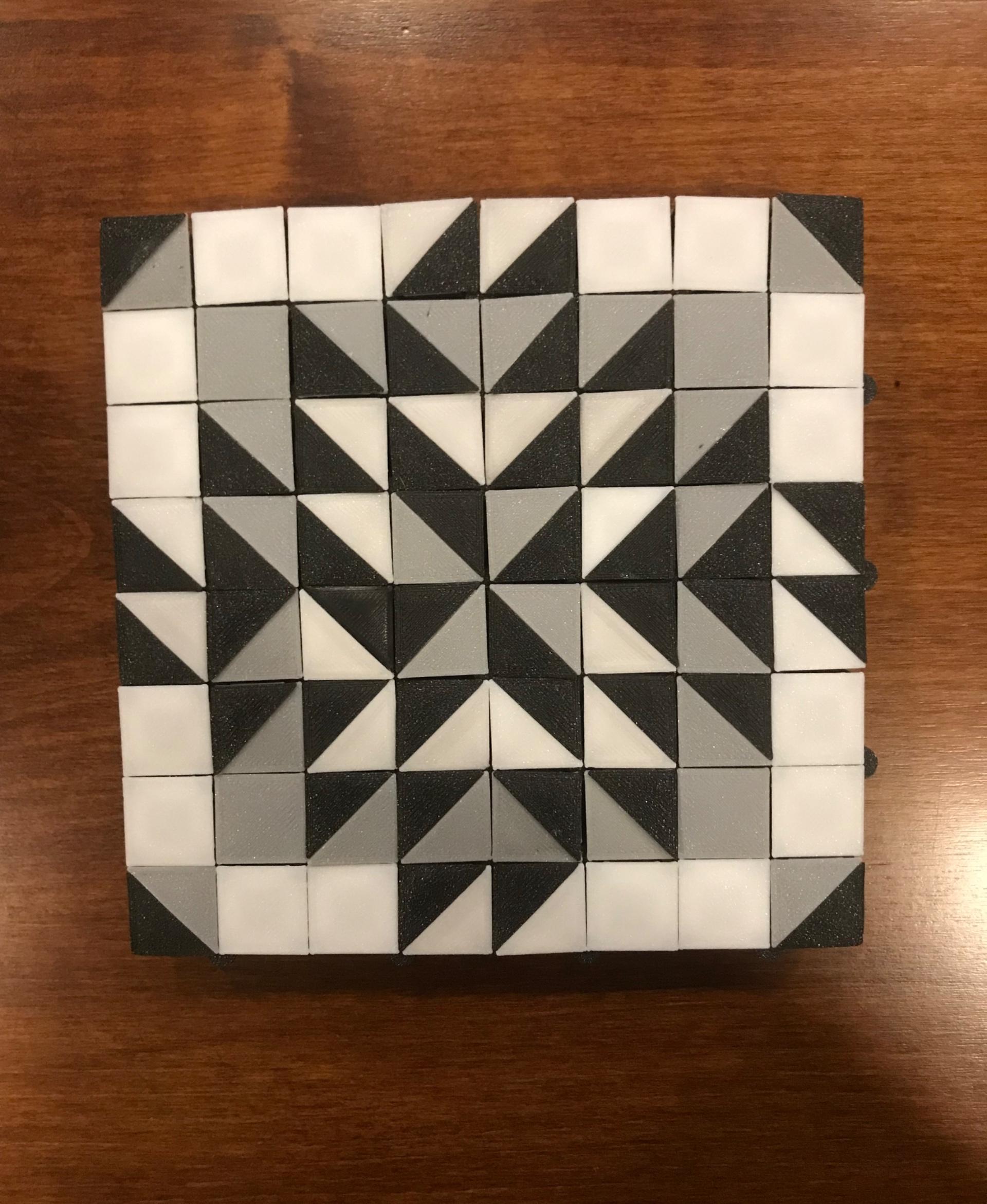 Auxetic Tile // 18mm Diagonal Split 3d model