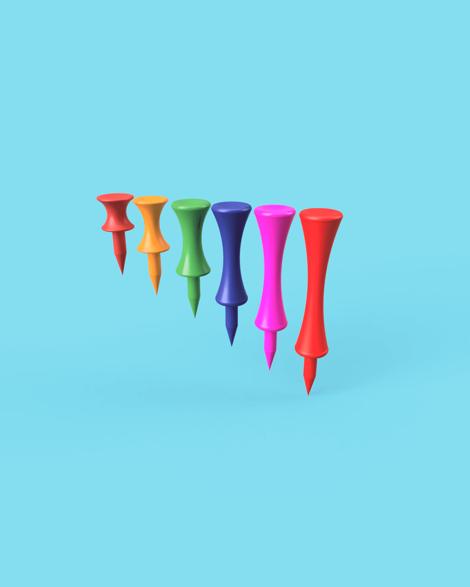 Golf Tees 3d model