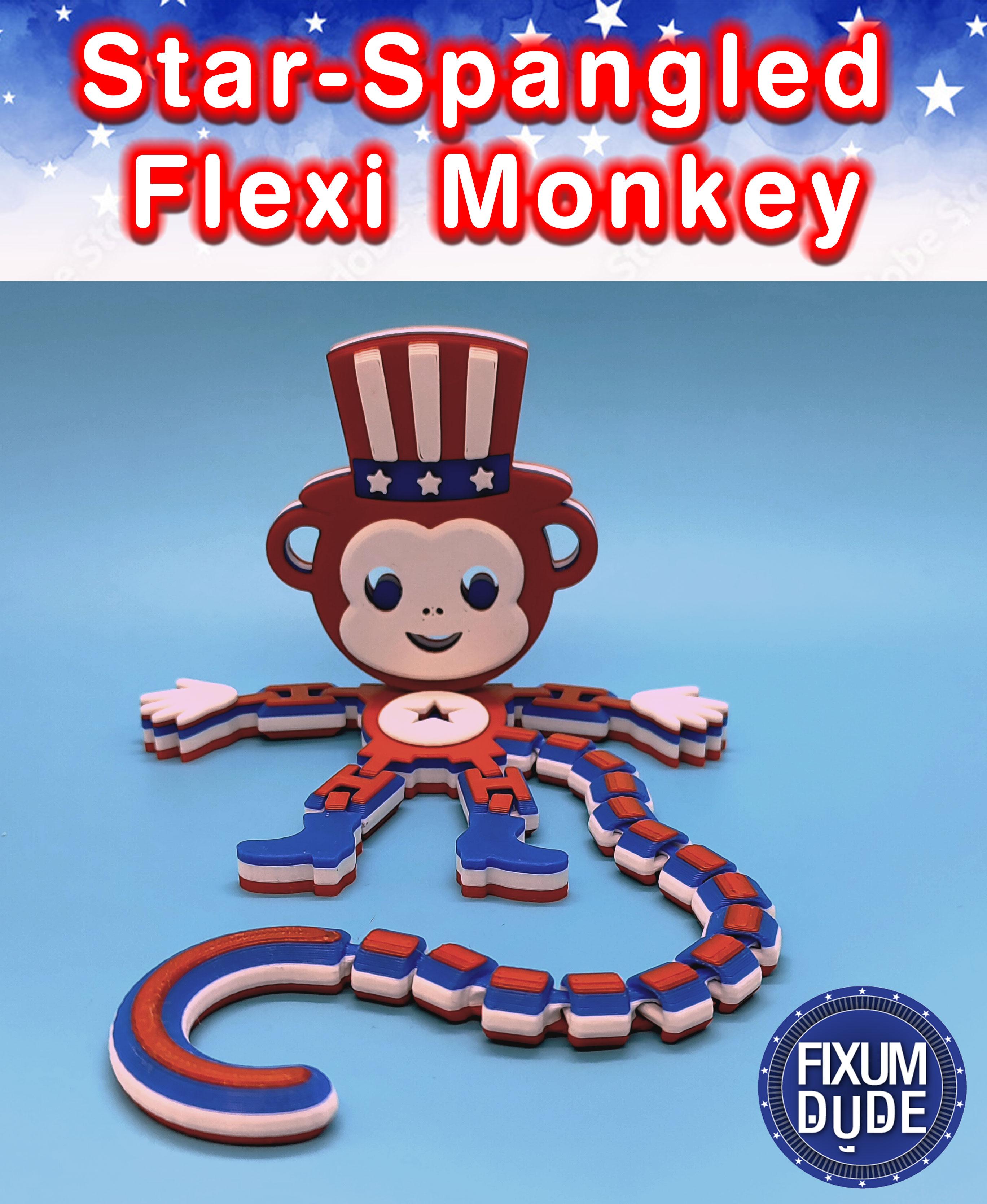  Star-Spangled Flexi Monkey 3d model