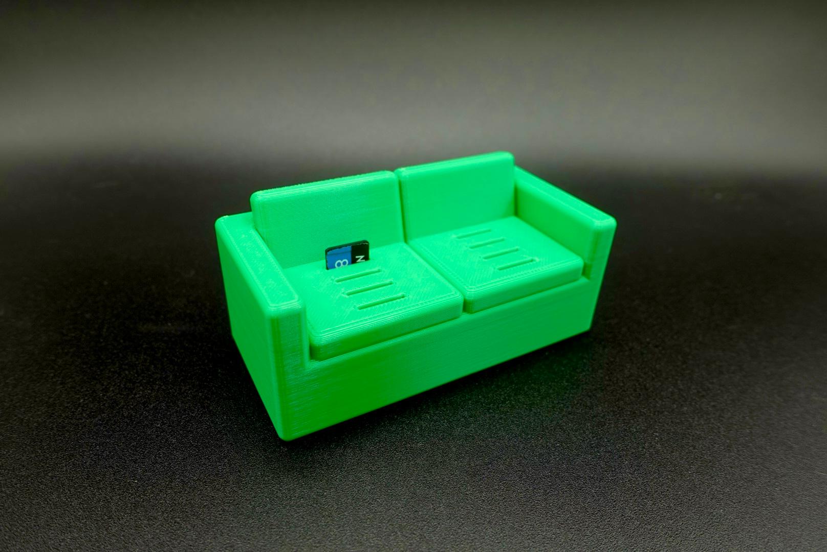 Micro SD Card Organizer Mini Sofa 3d model