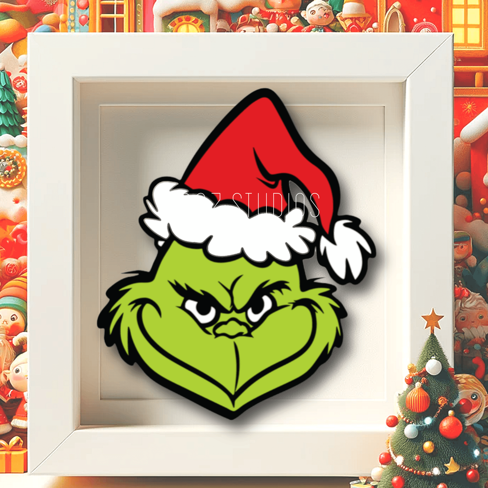 The Grinch who Stole Christmas Wall Art Grinch Wall Decor Fan Art 3d model