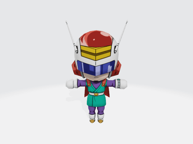 Baby Great Saiyaman Helmet 3d model