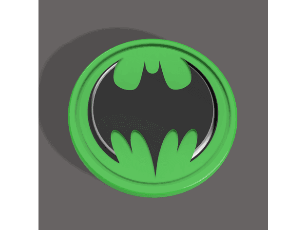 Batman Raised Logo Coin 3d model