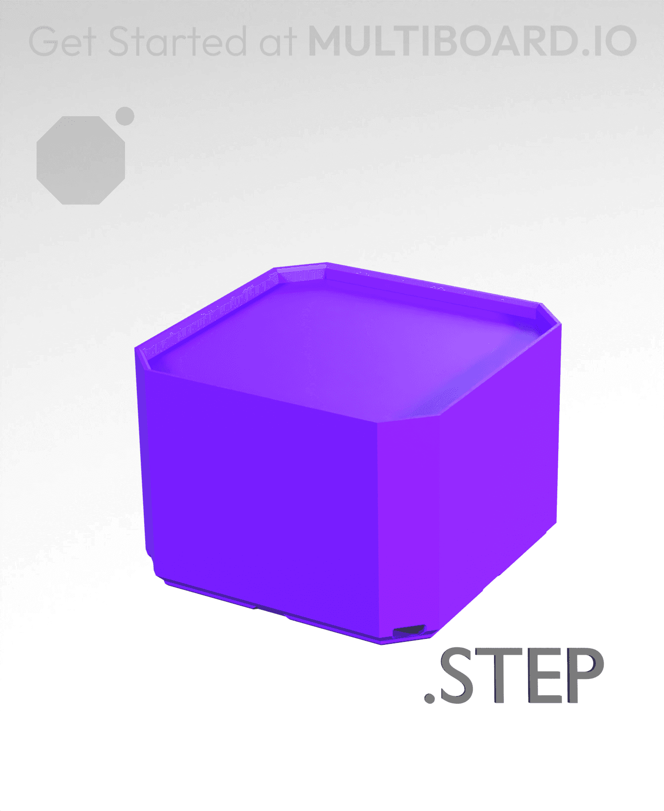 1x1x0·75 - Multibin Insert - STEP Remixing File 3d model