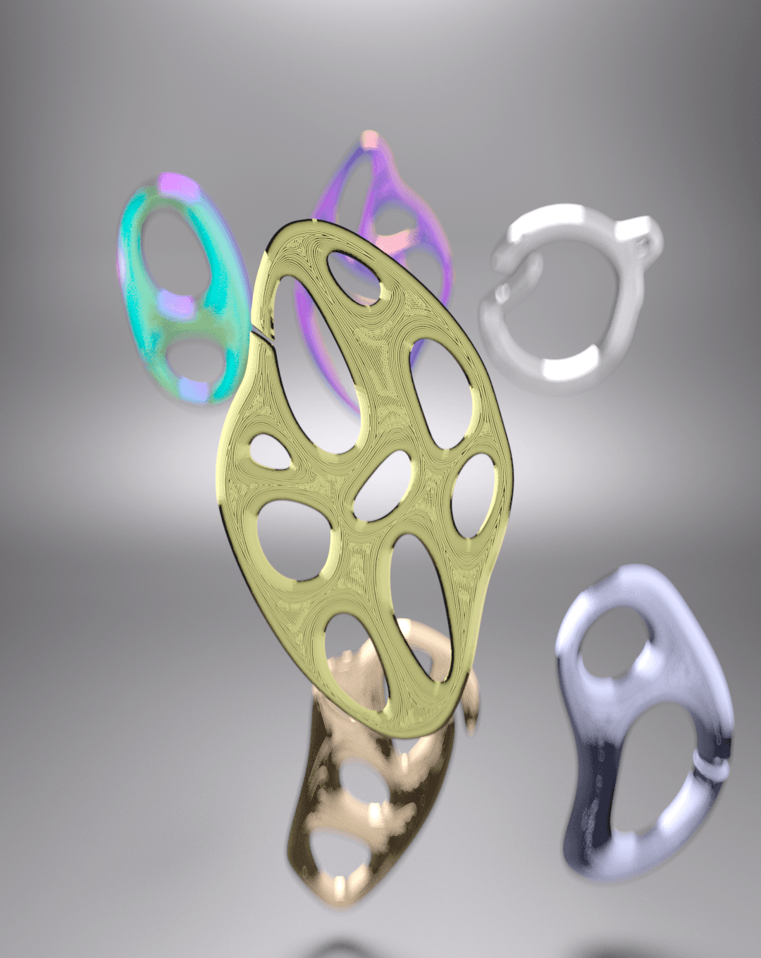 Carabiners Bundle 3d model