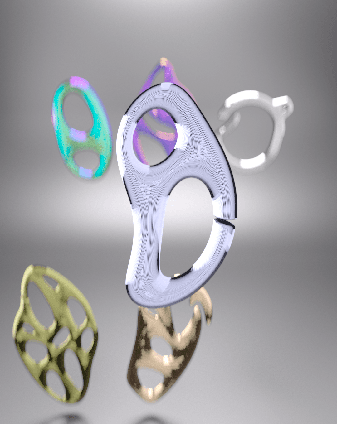 Carabiners Bundle 3d model