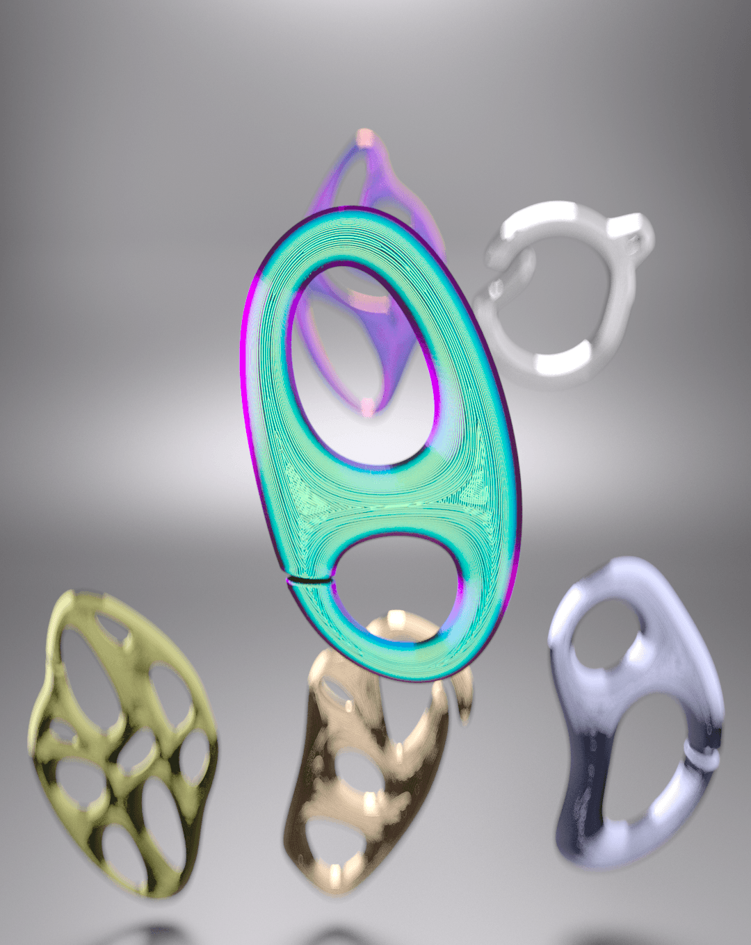 Carabiners Bundle 3d model