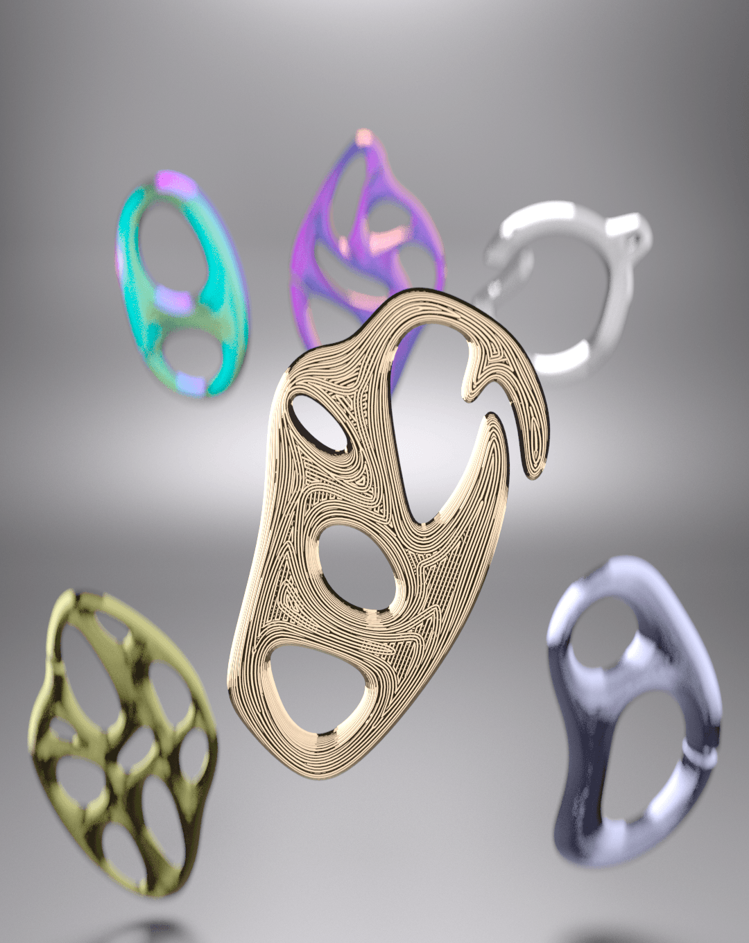 Carabiners Bundle 3d model