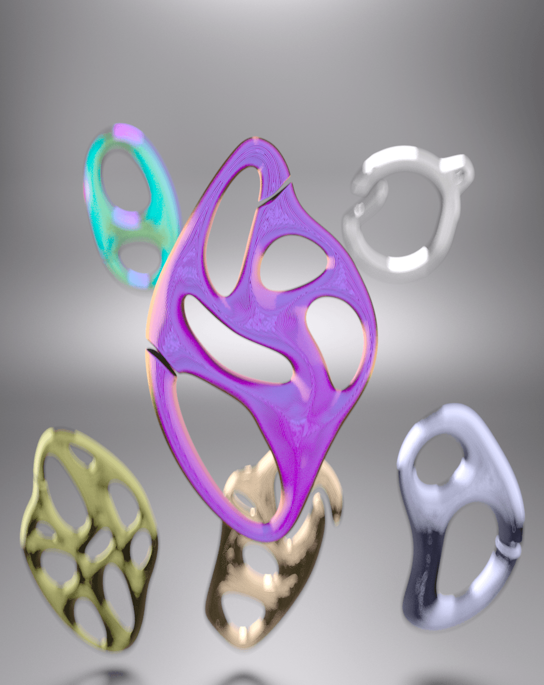 Carabiners Bundle 3d model