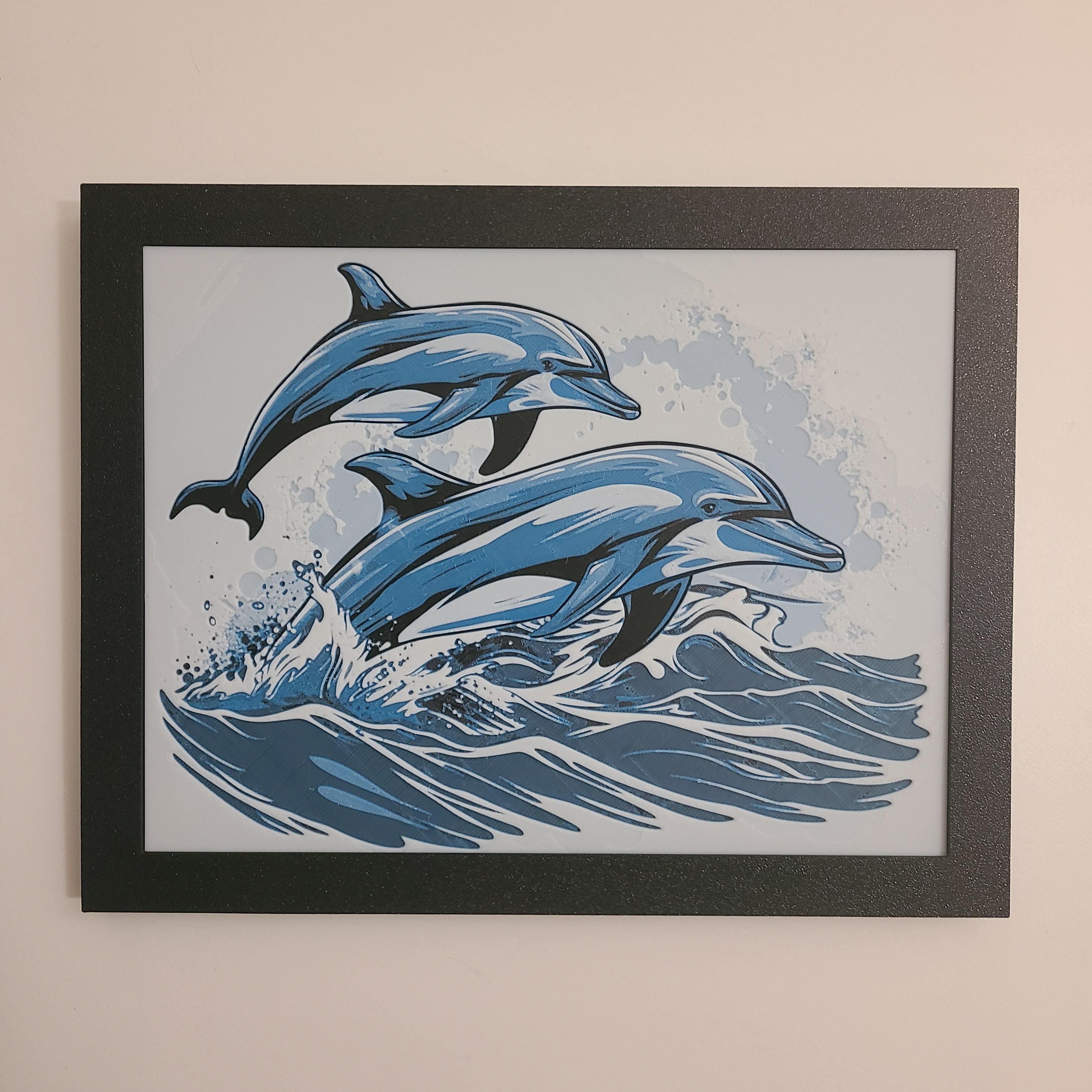 Dolphins at Sea - Filament Painting 3d model