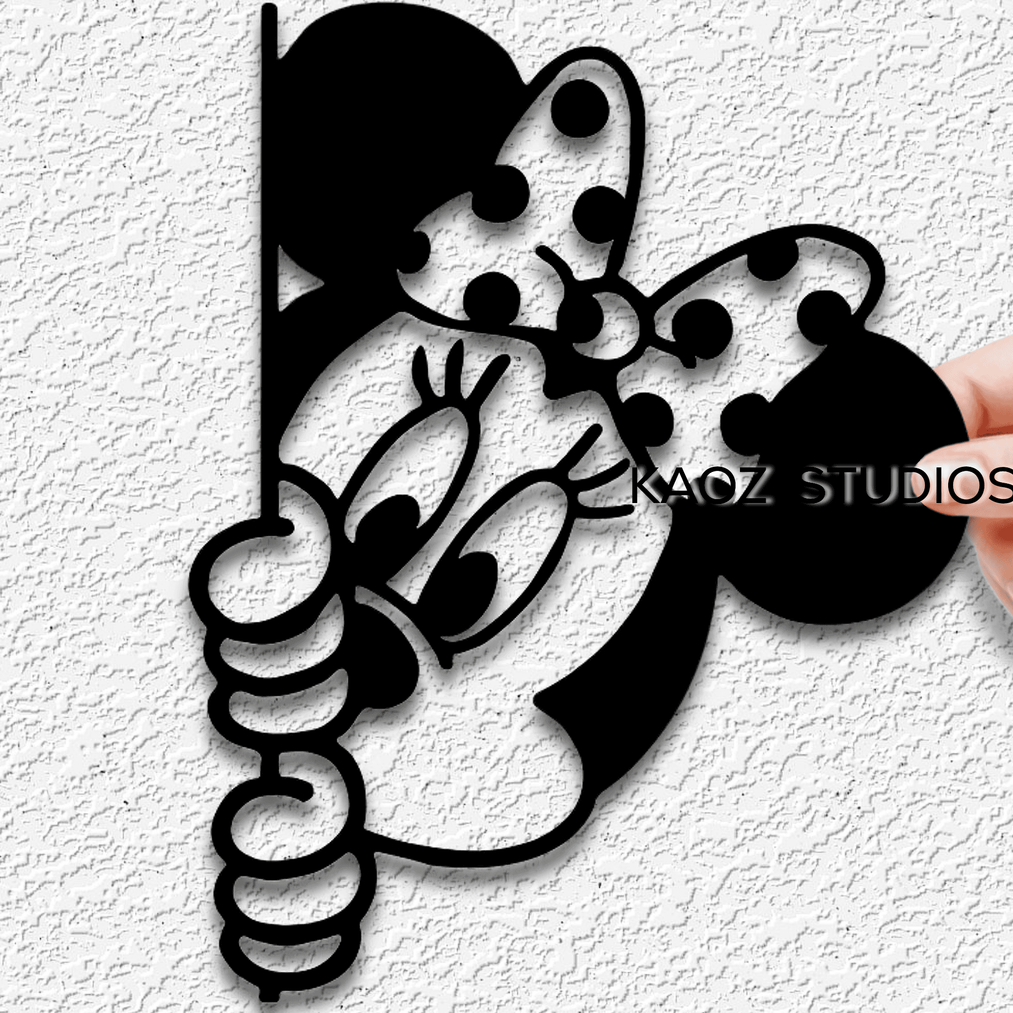 peeking minnie mouse wall art disney fanart wall decor 3d model