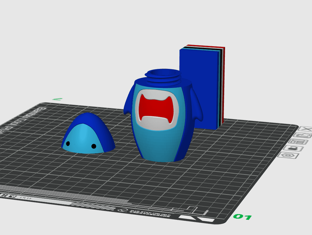 shark container 3mf.3mf 3d model