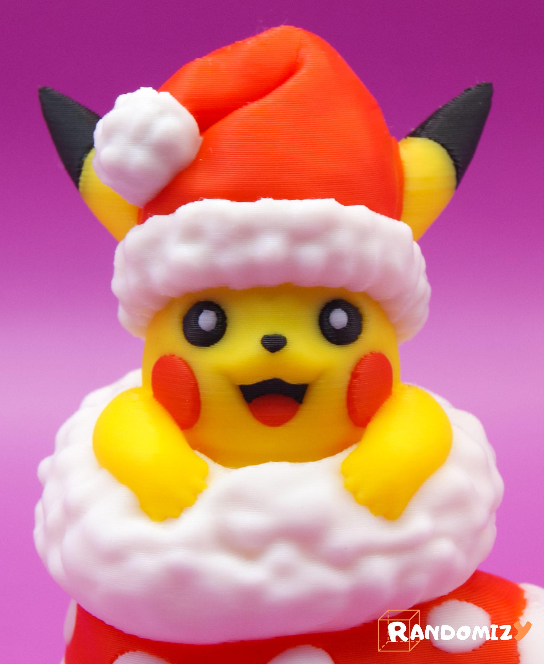 Pikachu in a Christmas Sock_Pose 2 (Decorated Sock)(Fanart) 3d model