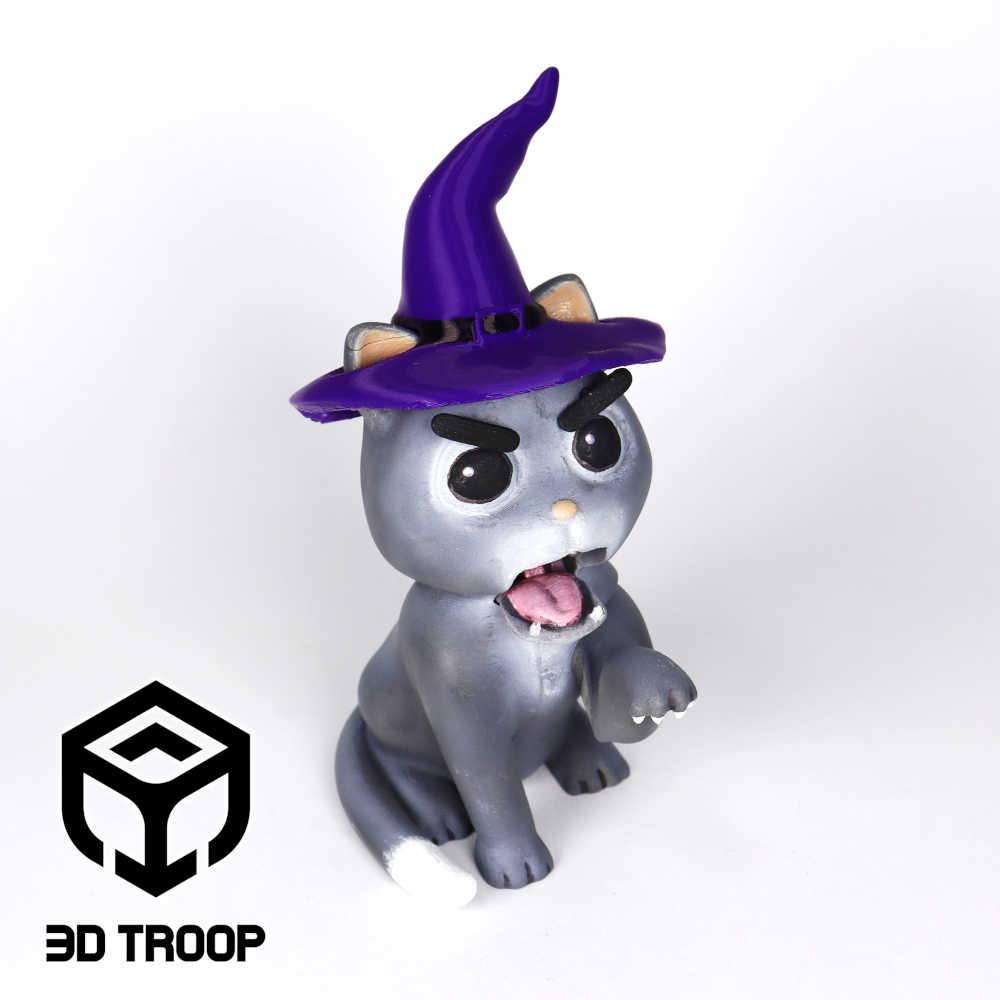 HALLOWEEN LOVELY ANGRY CAT - HAT 3d model