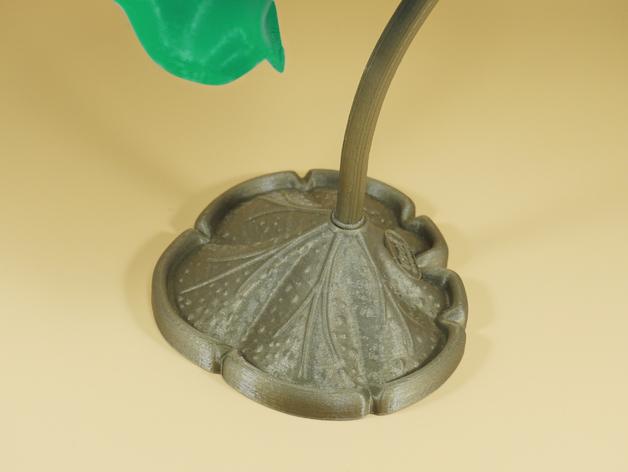 art nouveau lotus lamp 3d model