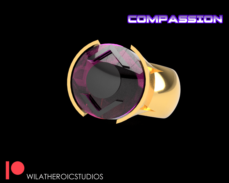 Green Lantern Corp Ring Set 3d model