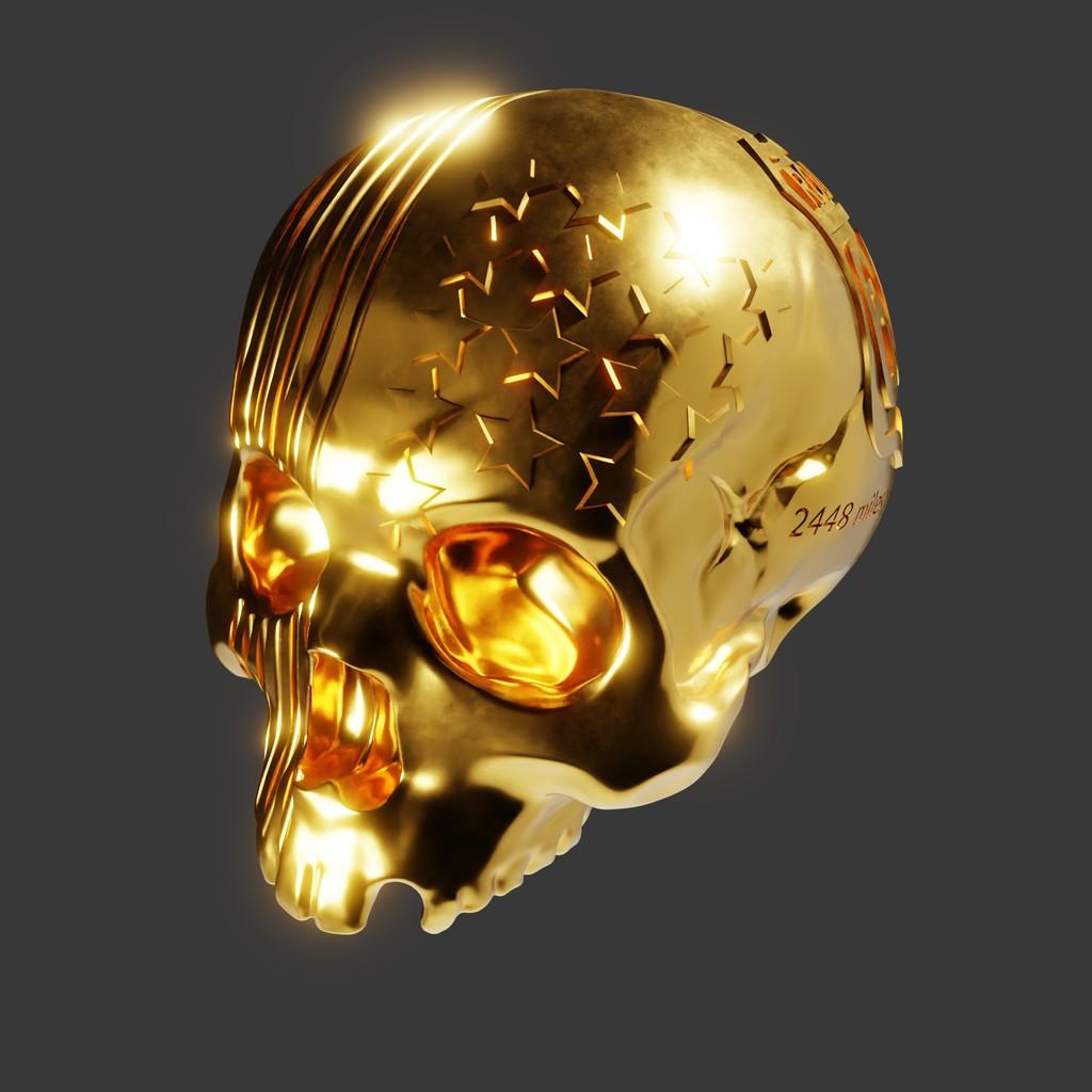 Half Skull American Edition v2 3d model