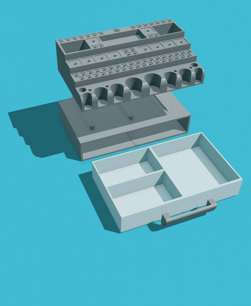 Bitnest - Dremel Bit Organizer with Drawer 3d model