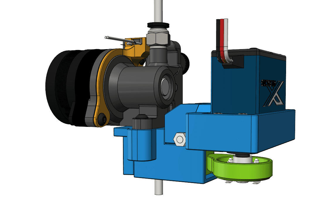 SMuFF - DDE (Orbiter) mount with integrated Filament-Cutter for Ender-3 3d model