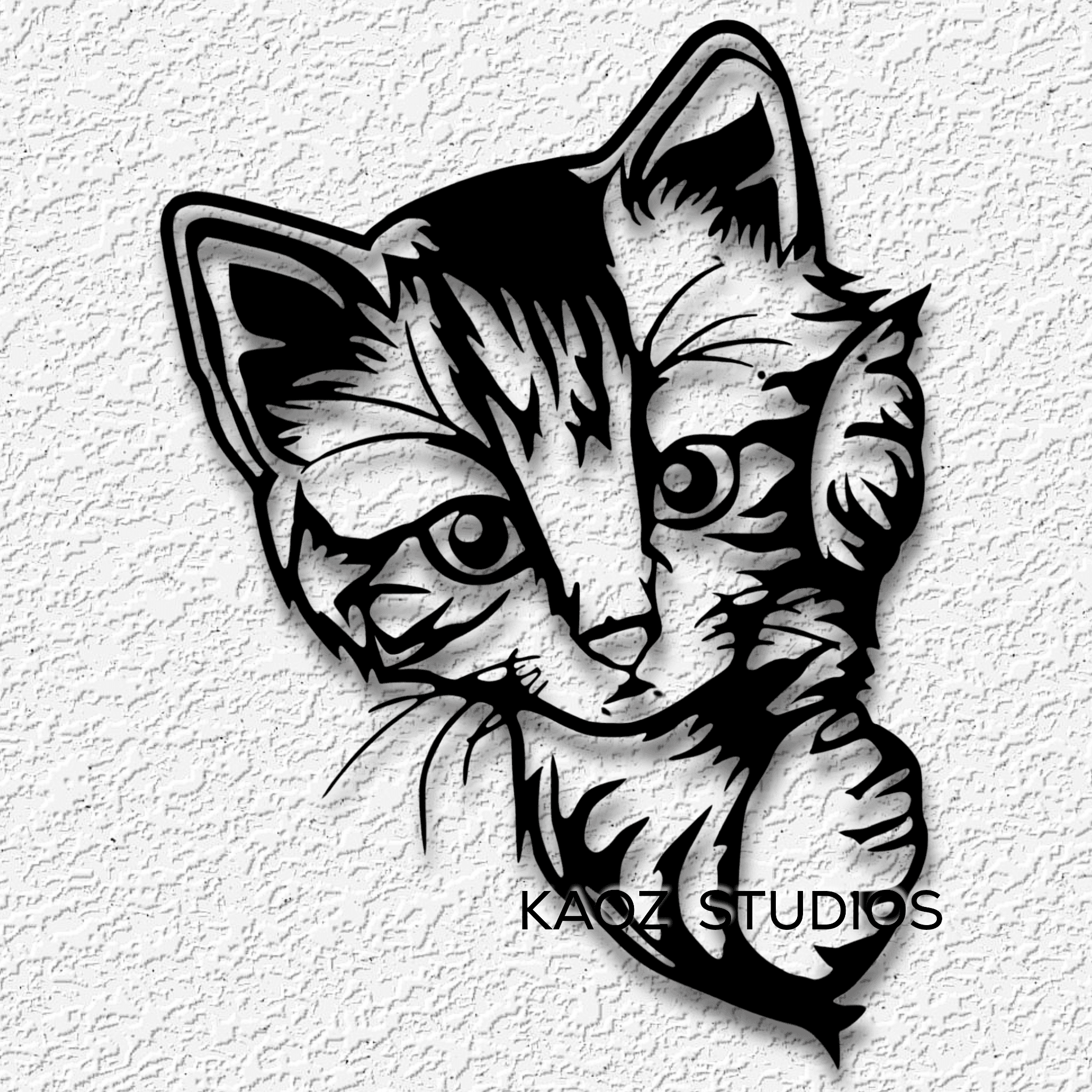 kitten wall art cat wall decor animal decoration 3d model