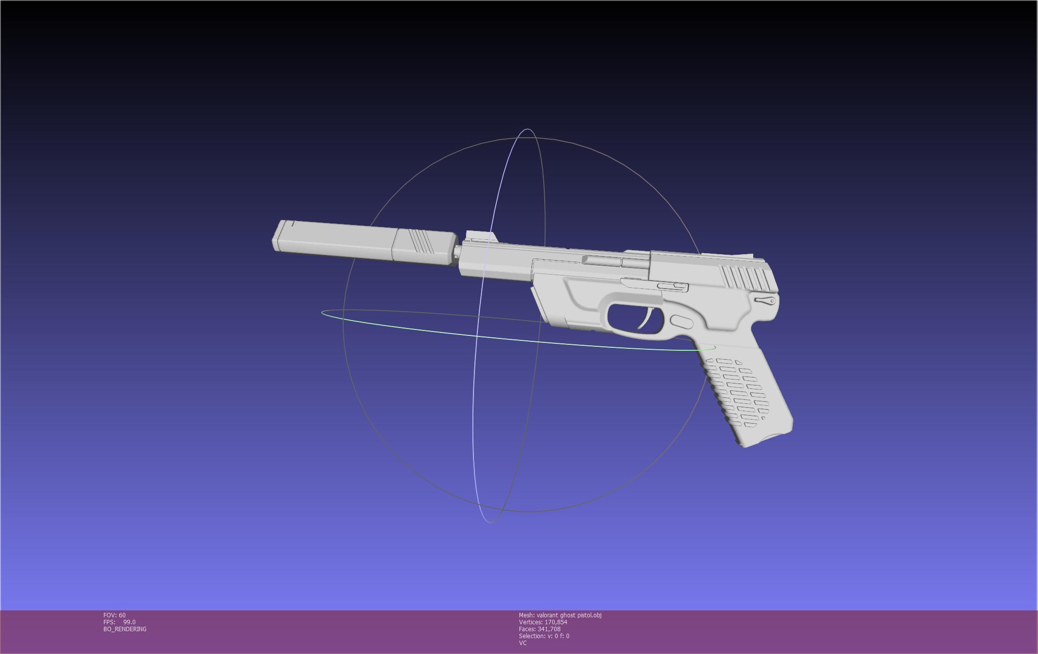 Valorant Ghost Pistol Basic Model 3d model