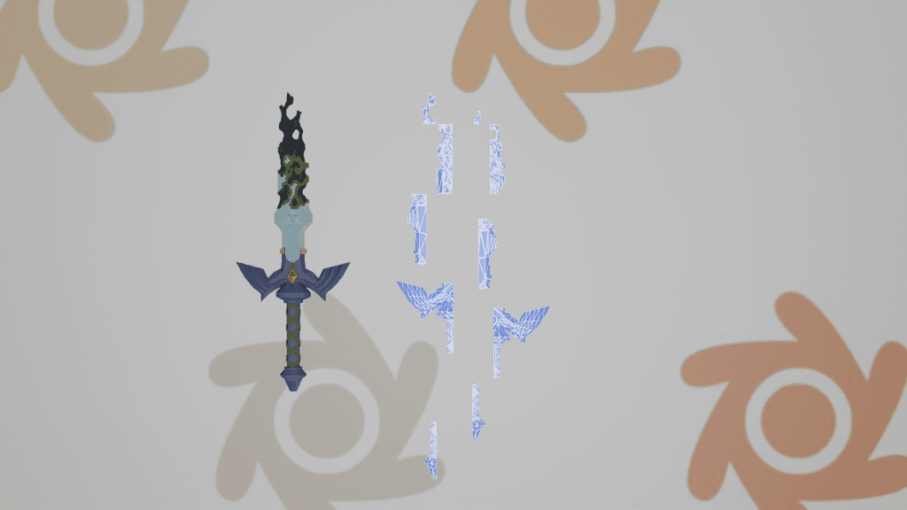 Decayed master sword totk 3d model