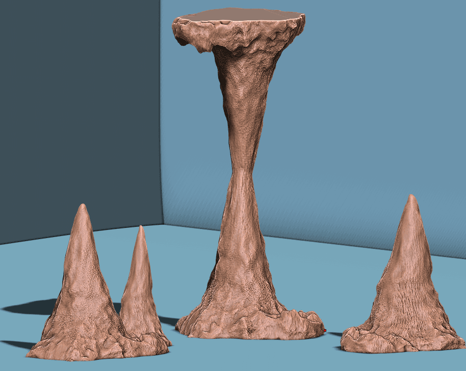 Cavern Stalagmites 3d model