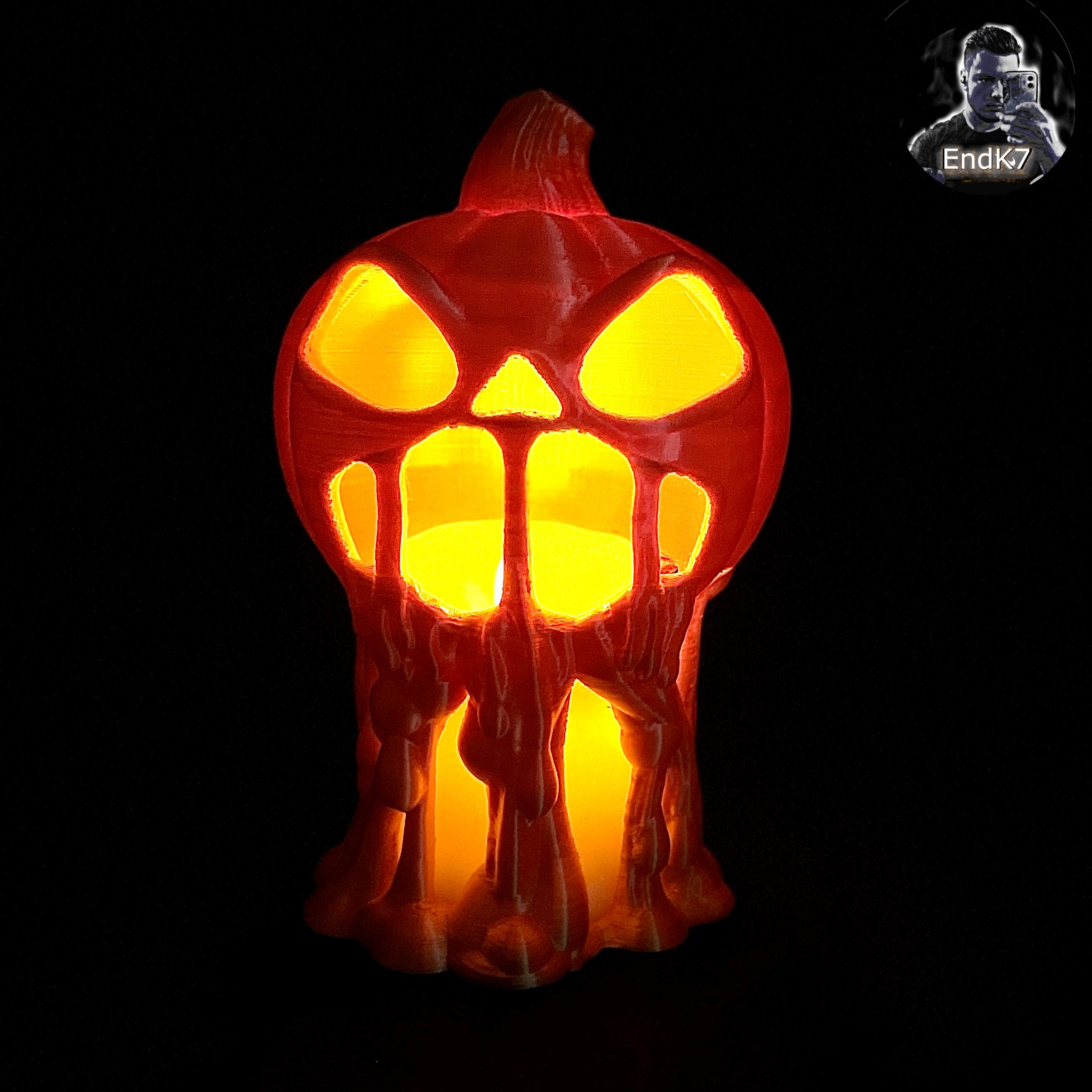 Flying Jack O'Lantern - Pumpkin - Tealight - Halloween 3d model