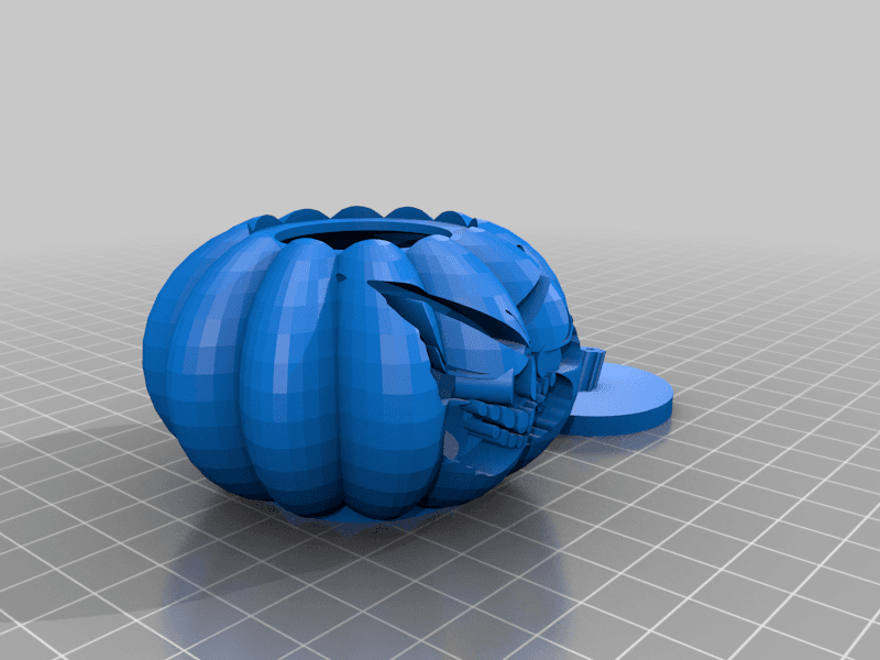  ButterFly Skull Halloween Pumpkin 3d model