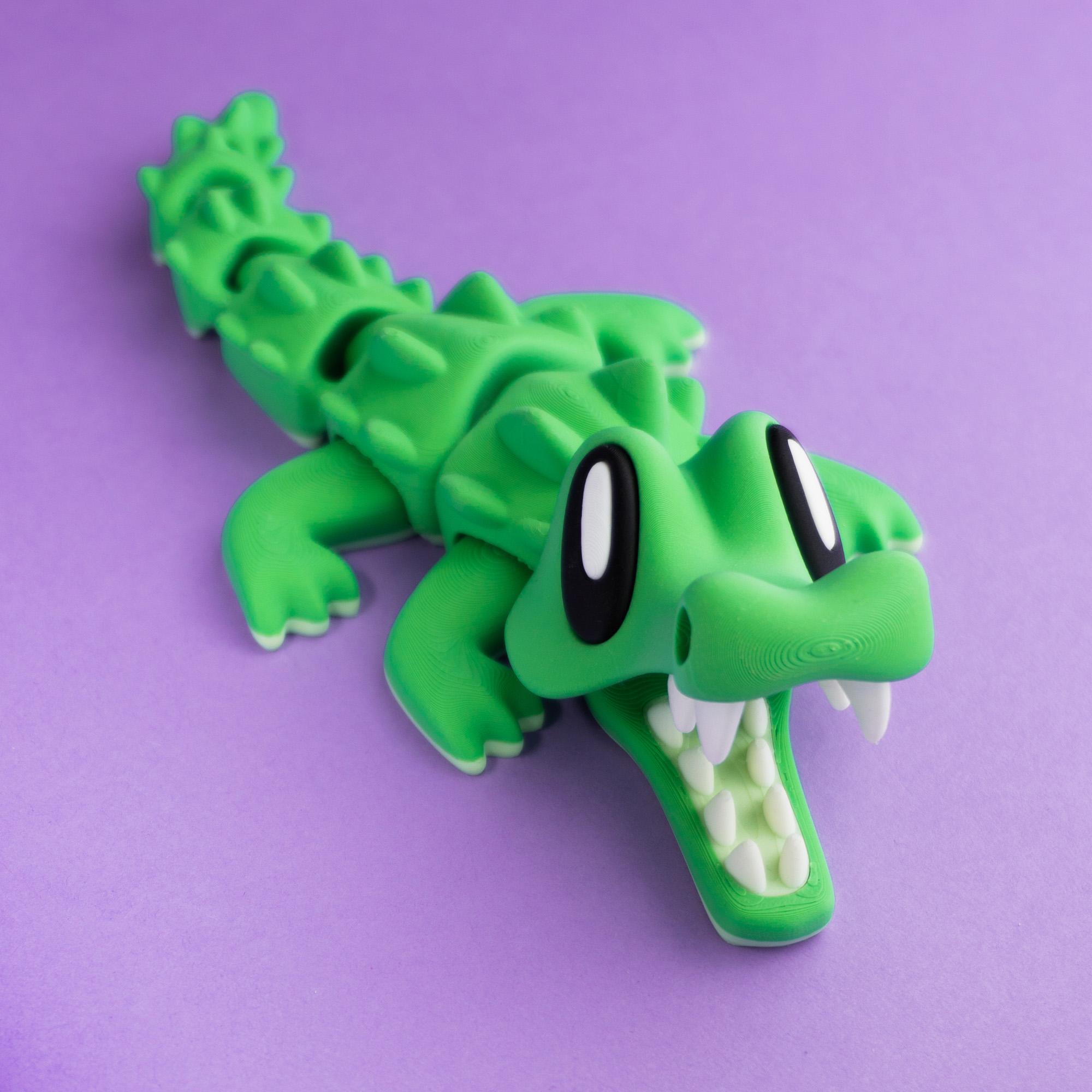 Blob Crocodile - Articulated Flexi Fidget Toy 3d model