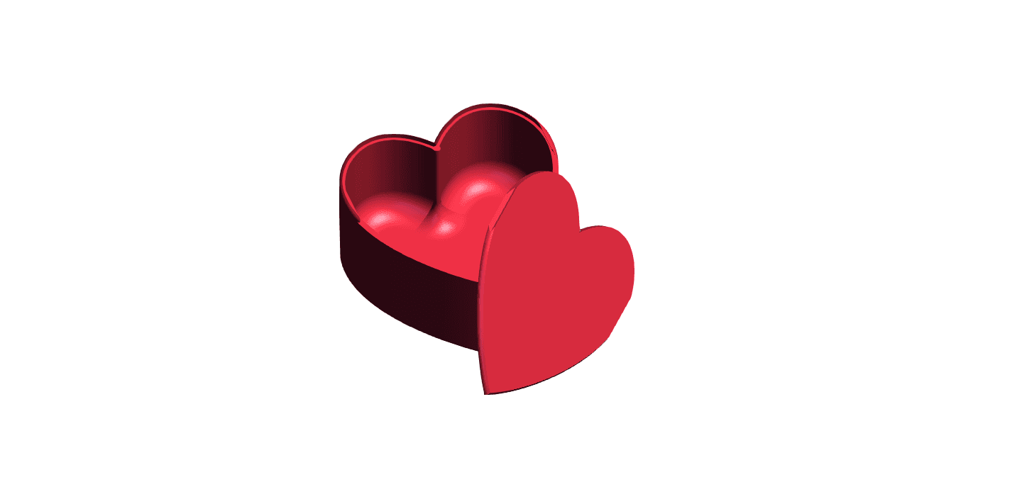 Sliding Heart Box 3d model